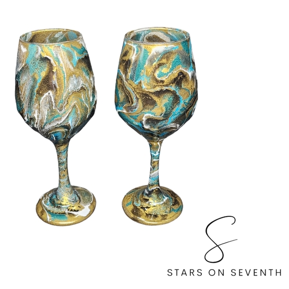 (2)Copper Beauty/ 14oz Red Wine Glass - Picture 3 of 3